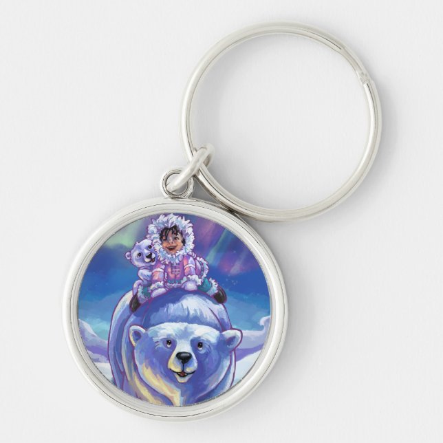 Polar Bear Bus Keychain (Front)