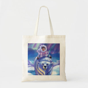 Polar Bear Bus Tote Bag