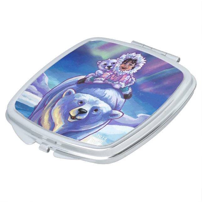 Polar Bear Bus Vanity Mirror (Turned)