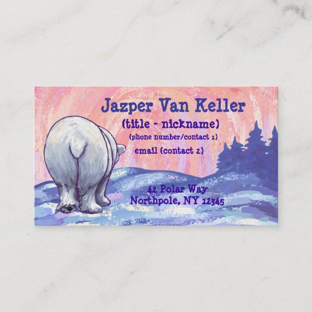Polar Bear Business Card (Front)