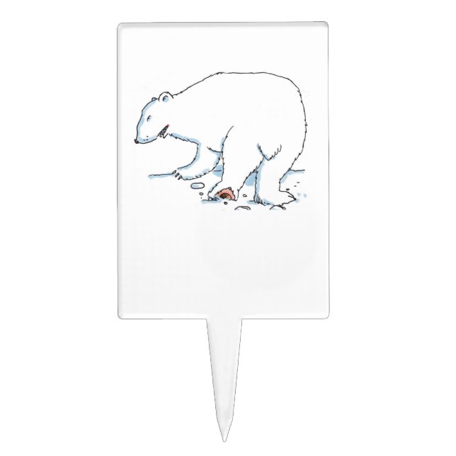 Polar Bear cake picks (Front)
