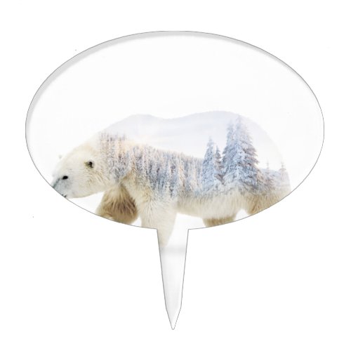 Polar bear cake topper