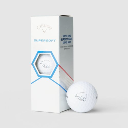 Polar Bear Callaway Supersoft golf balls 3 pk