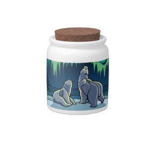Polar Bear Candy Jar Kid's Arctic Art Bear Gifts