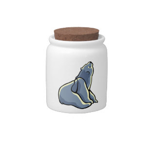 Polar Bear Candy Jar Kid's Arctic Art Bear Gifts
