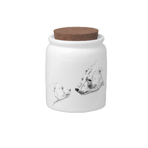 Polar Bear Candy Jar Mother Bear & Cub Bear Gifts