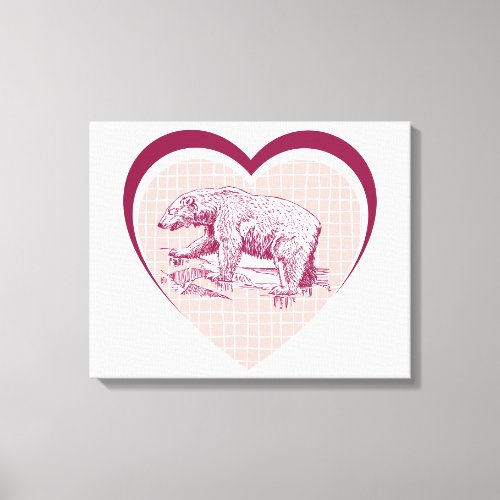 Polar bear canvas print