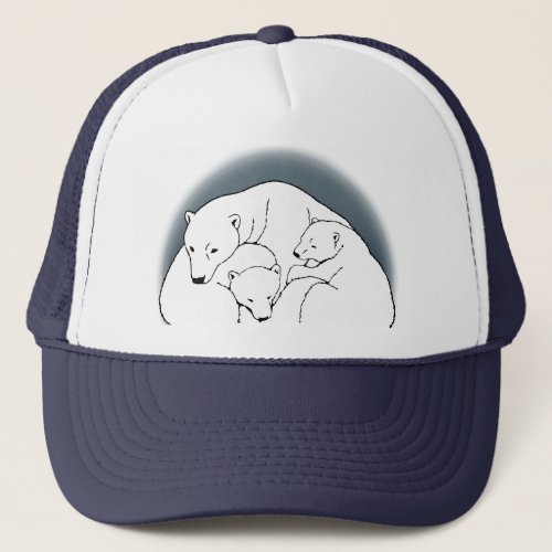 Polar Bear Caps Hats Wildlife Bear Cubs Art Hat