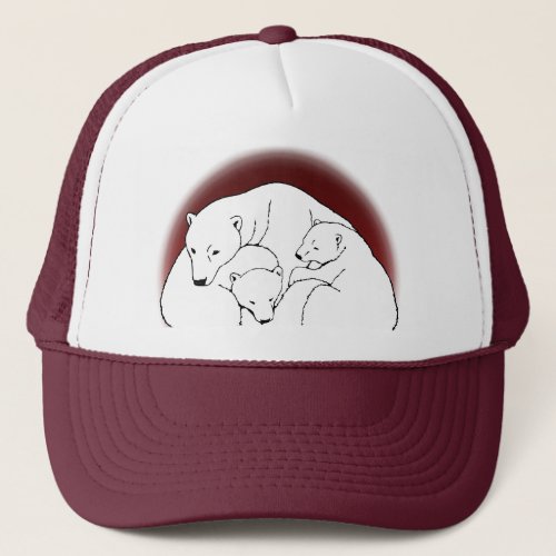 Polar Bear Caps Hats Wildlife Bear Cubs Art Hat