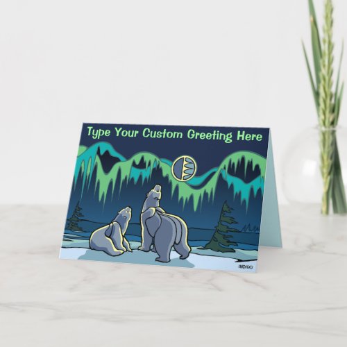Polar Bear Card Custom Cards Wildlife Art Card