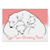 Polar Bear Cards Personalized Baby Bear Cards (Front Horizontal)