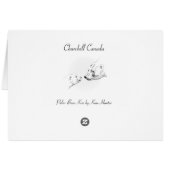 Polar Bear Cards Personalized Bear Art Card (Back Horizontal)