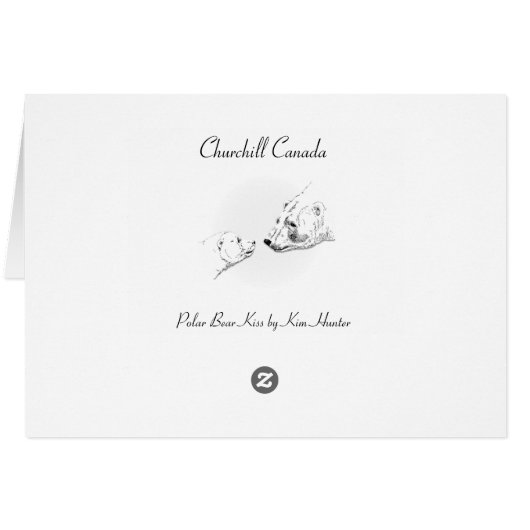 Polar Bear Cards Personalized Bear Art Card (Back Horizontal)