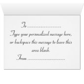 Polar Bear Cards Personalized Bear Art Card (Inside Horizontal (Bottom))