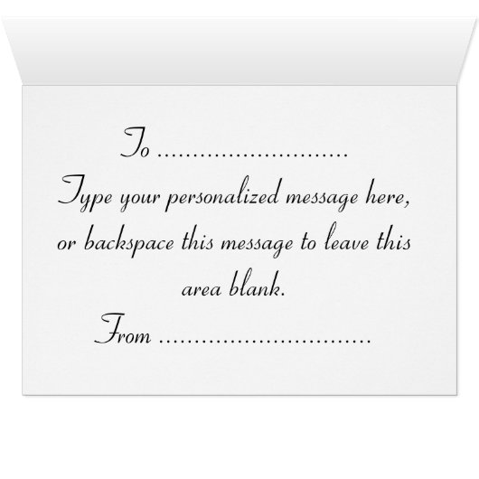 Polar Bear Cards Personalized Bear Art Card (Inside Horizontal (Bottom))