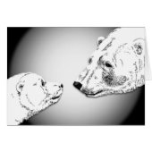 Polar Bear Cards Personalized Bear Art Card (Front Horizontal)