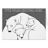Polar Bear Cards Personalized Bear Greeting Cards (Front Horizontal)