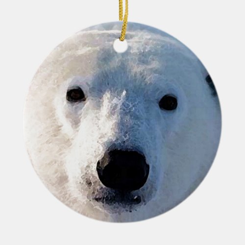 Polar Bear Ceramic Ornament