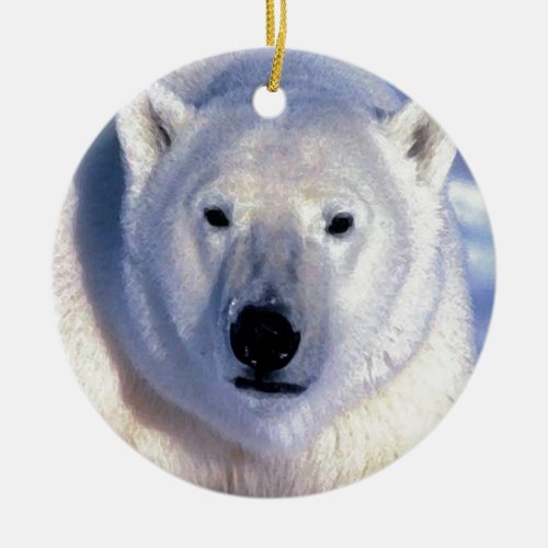 Polar Bear Ceramic Ornament