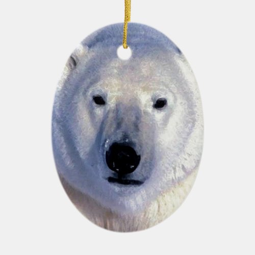 Polar Bear Ceramic Ornament