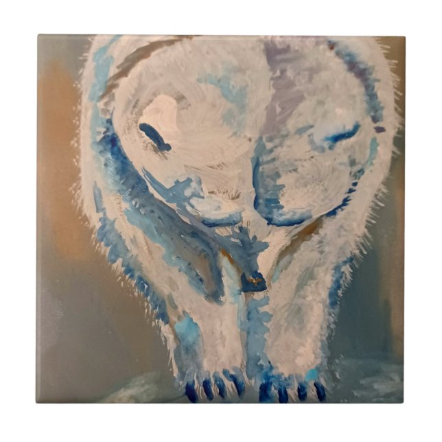  polar bear ceramic tile (Front)