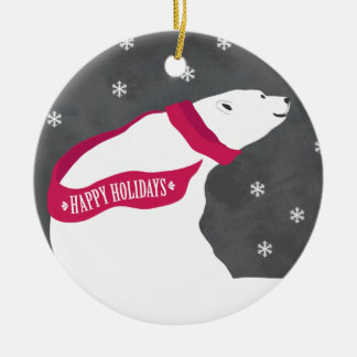 Polar Bear Chalk Board Holiday Ornament