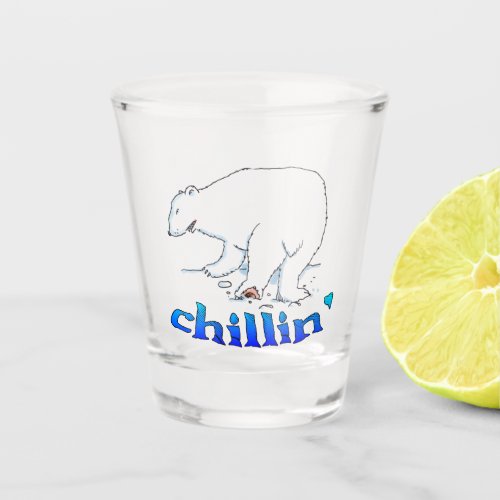 Polar Bear Chill clear shot glass