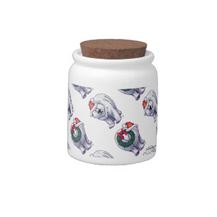Polar Bear Christmas Candy Jar