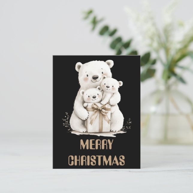 Polar Bear Christmas Card (Standing Front)