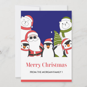 Polar Bear Christmas Cards, Gnome Santa Penguin Holiday Card