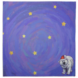 Polar Bear Christmas Cloth Napkin