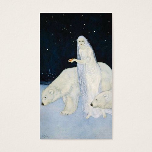 Polar Bear Christmas Gift Tags Cards Edmund Dulac Business Card