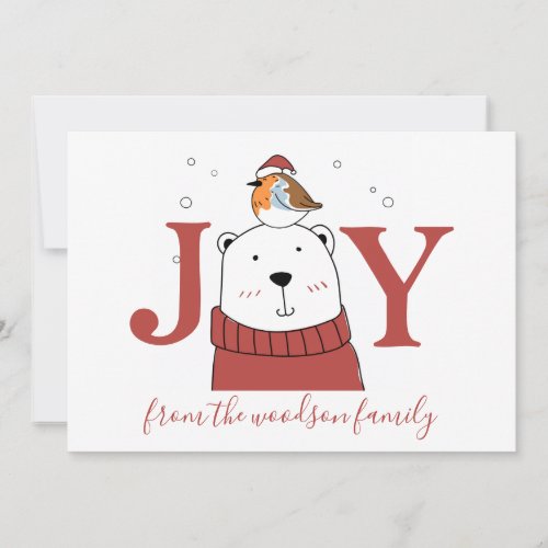 Polar Bear Christmas Greeting Card