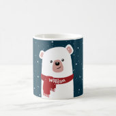 Polar Bear Christmas New Year's Personalized Mug (Center)