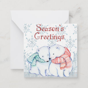Polar Bear Christmas Note Card