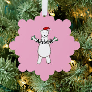 Polar Bear Christmas Ornament Card