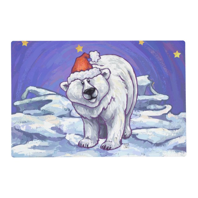 Polar Bear Christmas Placemat (Front)