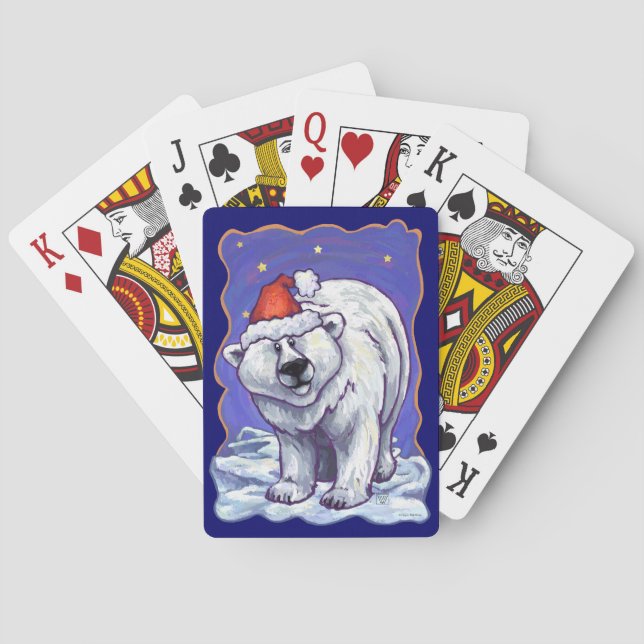 Polar Bear Christmas Poker Cards (Back)