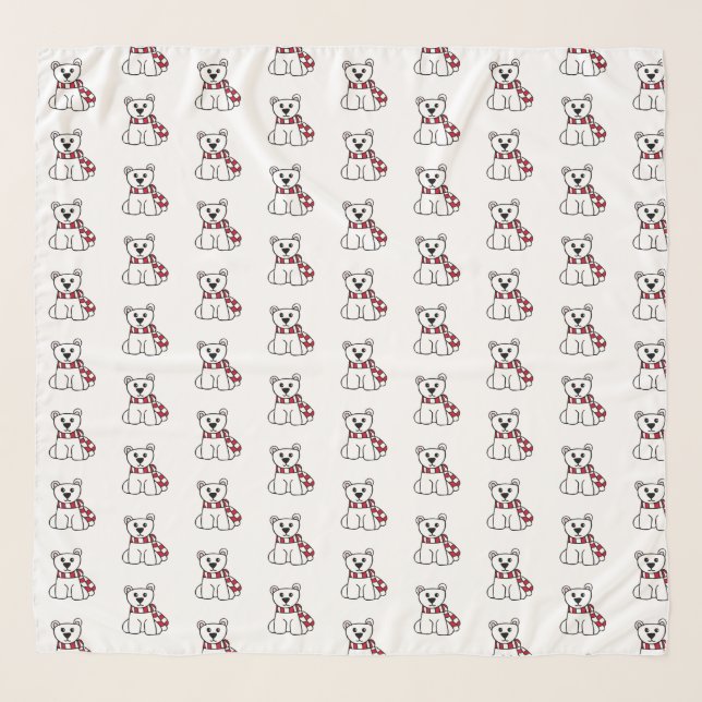 Polar Bear Christmas Scarf (Front)