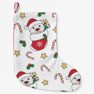 Polar Bear Christmas Snow Winter Animal Polar Bear Small Christmas Stocking