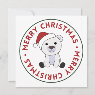 Polar Bear Christmas Snow Winter Animals Polar Inv Invitation