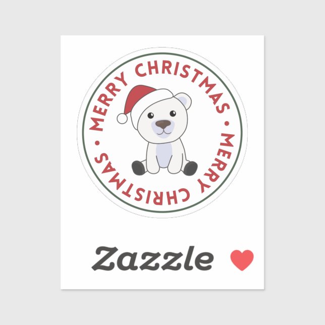 Polar Bear Christmas Snow Winter Animals Polar Sti Sticker (Sheet)
