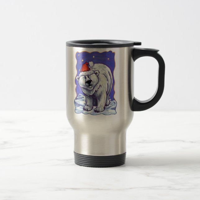 Polar Bear Christmas Travel Mug (Right)