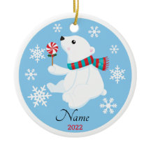 Polar bear Christmas Tree Ornament 