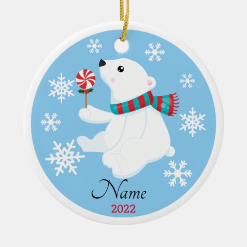 Polar bear Christmas Tree Ornament 