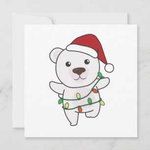 Polar Bear Christmas Winter Animals Polar Bears Invitation