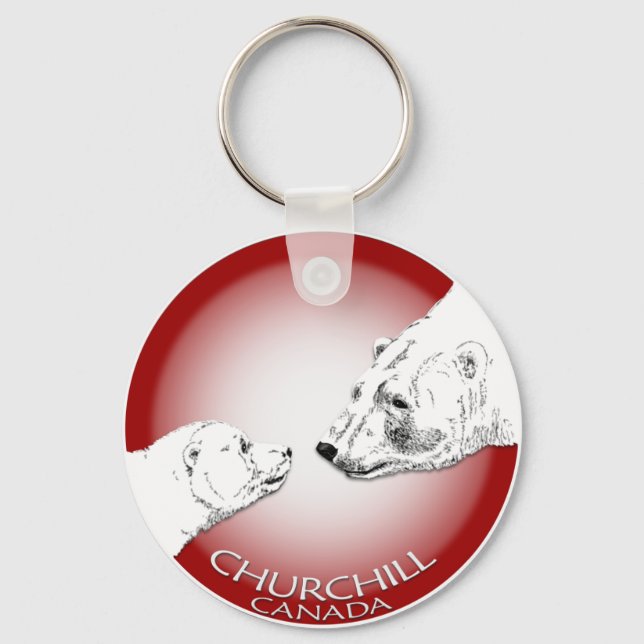 Polar Bear Chuchill Key Chain Souvenir Keychain (Front)