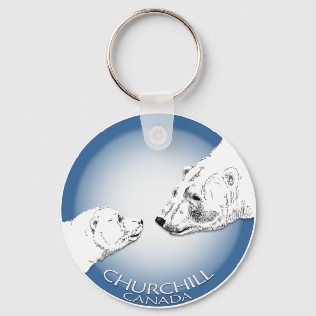 Polar Bear Chuchill Key Chain Souvenir Keychain (Front)