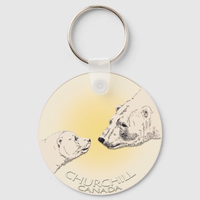 Polar Bear Chuchill Key Chain Souvenir Keychain (Front)