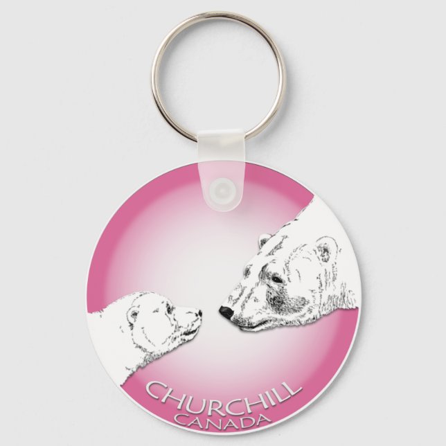 Polar Bear Chuchill Key Chain Souvenir Keychain (Front)